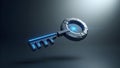 A futuristic key hovering in midair symbolizing unlocking potential