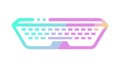 Futuristic Keyboard with Gradient Colors Tech Interface, vector design Generative AI Royalty Free Stock Photo
