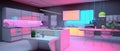 futuristic kitchen design, generative ai