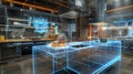 Futuristic Kitchen Design in VR Royalty Free Stock Photo