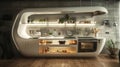 Futuristic Kitchen with Innovative Hanging Cabinets