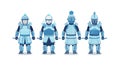 Futuristic Knights - Sci-Fi Warriors Armor, vector design Generative AI Royalty Free Stock Photo