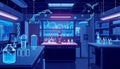 Futuristic Lab Interior Science Equipment Generative AI Royalty Free Stock Photo