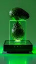 Futuristic Alien Egg Levitating in Green Light Royalty Free Stock Photo