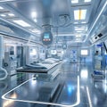 Futuristic Laboratory with Mechanical and Digital Equipment Royalty Free Stock Photo