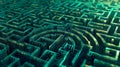 Futuristic Labyrinth: Satellite Glimpse of an Intricate Holographic Maze