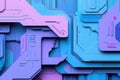 Futuristic layered paper art background featuring abstract digital circuits in cool tones and harmonious design