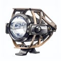 Futuristic lens with swirling light effect inside