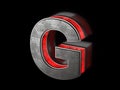 Futuristic letter G from alphabet