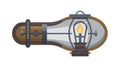 Futuristic light bulb with gears. Innovation, engineering, and bright ideas. vector design Generative AI Royalty Free Stock Photo