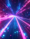 Futuristic Light Speed Data Transfer Royalty Free Stock Photo