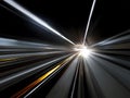 Futuristic Light Speed Tunnel Royalty Free Stock Photo