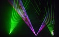 futuristic lights. Cyberpunk background. Abstract lasers  glowing lines  neon lights  abstract psychedelic background  ultraviolet Royalty Free Stock Photo