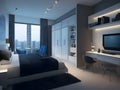 Futuristic Living: Captivating Technology Bedroom of Condominium Prints Available