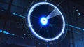 Futuristic loading bar showing progress in virtual reality