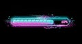 Futuristic Loading Progress Bar with Glitch Effect Royalty Free Stock Photo