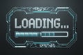 Futuristic Loading Screen Interface Display