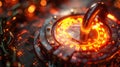 A futuristic lock with glowing elements and intricate details, symbolizing security and technology