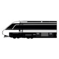 Futuristic locomotive. Vector art isolated on a white background in EPS10