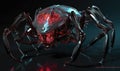 Photo of a futuristic spider with glowing eyes Royalty Free Stock Photo