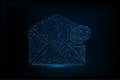 A futuristic low-poly email icon designed Royalty Free Stock Photo