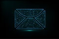 A futuristic low-poly email icon designed Royalty Free Stock Photo