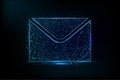 A futuristic low-poly email icon designed Royalty Free Stock Photo