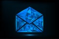 A futuristic low-poly email icon designed Royalty Free Stock Photo