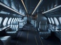 Futuristic luxurious corporate plane interior design. Ai Generated Royalty Free Stock Photo