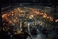 Futuristic Machines in Factory: Robots Producing Auto Parts