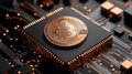 Bitcoin Chip On Circuit Board