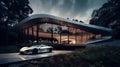 Futuristic Mansion: Iconic Art Haven with Luxury Amenities