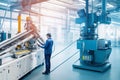 Futuristic manufacturing - generated using AI technology