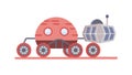 Futuristic Mars Rover Space Exploration Planet Discovery Vector, vector design Generative AI Royalty Free Stock Photo