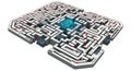 Tech Maze Puzzle Royalty Free Stock Photo