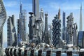 Futuristic mega city architecture Royalty Free Stock Photo