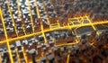 Futuristic mega cityscape 3d illustration