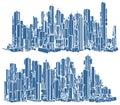 Futuristic Megalopolis City Of Skyscrapers Vector Royalty Free Stock Photo