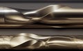 Futuristic metal texture background. Stainless steel, chrome, chromium, silver, aluminium, golden, gold, blue neon elements Royalty Free Stock Photo