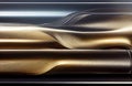 Futuristic metal texture background. Stainless steel, chrome, chromium, silver, aluminium, golden, gold, blue neon elements Royalty Free Stock Photo