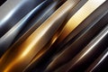 Futuristic metal texture background. Stainless steel, chrome, chromium, silver, aluminium, golden, gold, blue neon elements Royalty Free Stock Photo