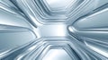 Futuristic metallic abstract design with sleek, reflective surfaces, AI Royalty Free Stock Photo