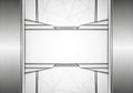 Futuristic metallic design featuring geometric patterns and Royalty Free Stock Photo