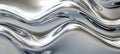 Futuristic Metallic Fluidity with Winding Silvery Textures and Polished Surfaces Reflecting Light Royalty Free Stock Photo
