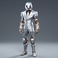 Futuristic Metallic Robot Suit 3d Model