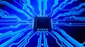 Futuristic Microchip Circuit Background Royalty Free Stock Photo