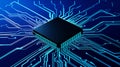 Futuristic Microchip Circuit Background Royalty Free Stock Photo