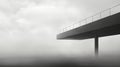 Futuristic Minimalism: A Captivating Bridge Scene With Ethereal Aesthetics