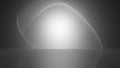 Futuristic Backdrop with Soft, Curved Light Trails Against Gradient Gray Background with Copy Space (3D Illustration Royalty Free Stock Photo