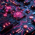 futuristic minimalistic circuit board design